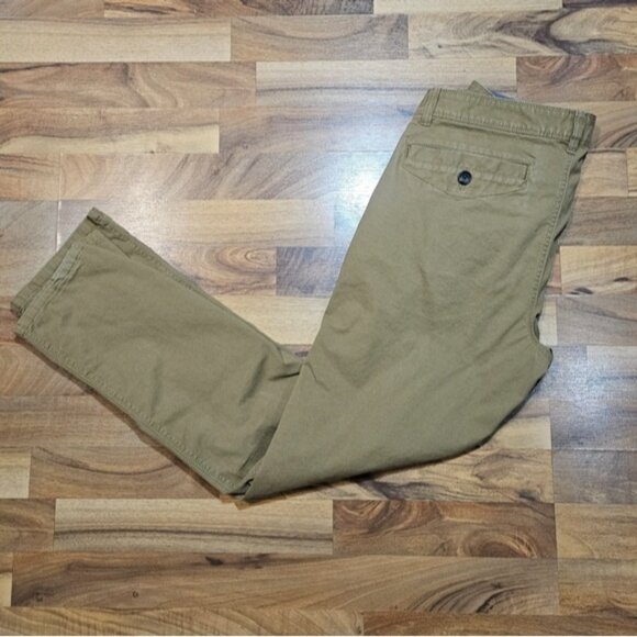 prAna Breathe Straight Fit Pants Men’s Khaki Organic Cotton Coolmax - Picture 4 of 11